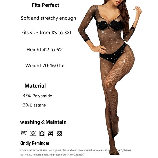 1PC Sexy Lingerie Plus Size Full Body Stocking Cut Out Hollow Out  Bodystocking Without Underwear Valentine's Day