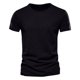 thumbnail image 3 of Camiseta de Color Sólido para Hombres, Cuello Redondo de Manga Corta de Verano para Gimnasio Y Desgaste Casual, Camiseta Atlética Transpirable Ligera, 3 of 6
