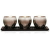 Pfaltzgraff Set of 3 18-inch Tealights in Amber Mercury and Ombre Gold