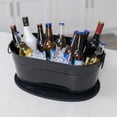 thumbnail image 4 of BREKX Colt Model Drink Bucket 18"L x 10.5"W x 7.5"H Black Metal with Black Party Mat - Set of 2, 4 of 5