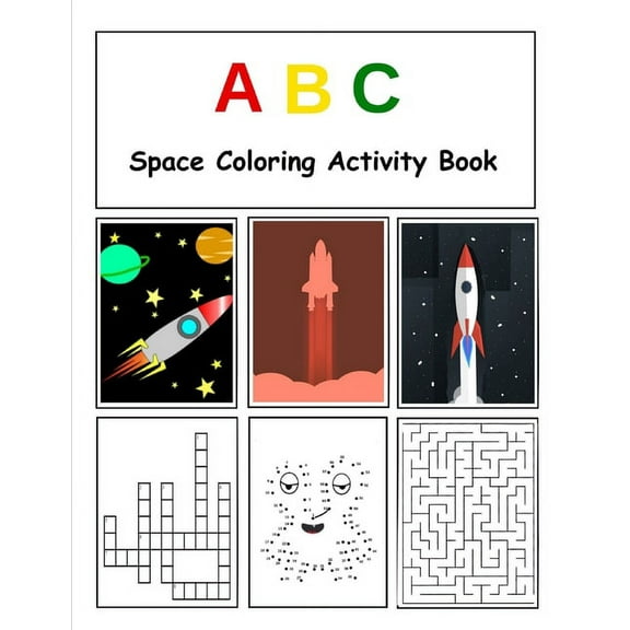 ABC Space Coloring Activity Book: Alphabet Coloring - Writing - Activity Book for Kids (Paperback)