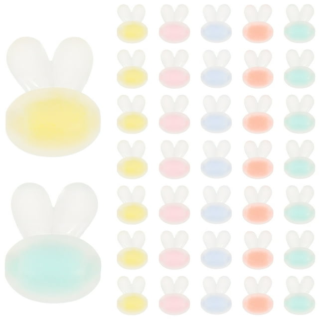 100 Pcs Perles en Acrylique en Forme de Lapin Corde à Cheveux DIY Perles Bracelet DIY