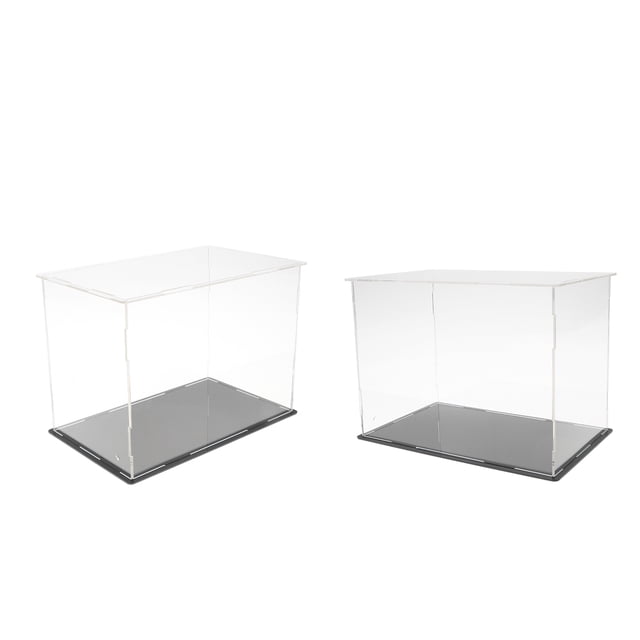 2pcs claro caja de exhibición de acrílico caja modelo figura pantalla caja a prueba de polvo Sunnimix Vitrina