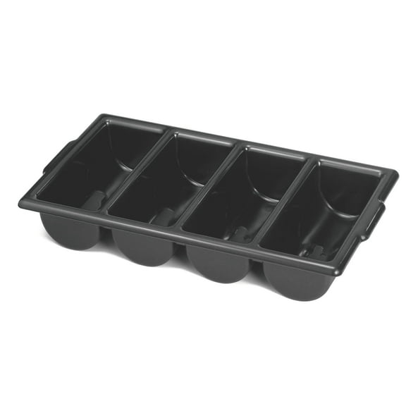 TableCraft 1524B Black 21 x 12" Cutlery Bin"