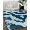 thumbnail image 2 of Ahgly Company Indoor Round Abstract SkyBlue Abstract Area Rugs, 6' Round, 2 of 6