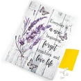 thumbnail image 6 of Lavender Flower Wall Art Purple Butterfly with Floral on Plank Canvas Wall Art for Bedroom Funny Inspirational Painting Wood Framed Prints Wall Decor for Living Room Bathroom,12x16 inches, 6 of 6