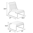 thumbnail image 5 of CosmoLiving by Cosmopolitan, Lita 2 Piece Patio Lounge and Ottoman Set, 5 of 9