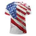 thumbnail image 4 of Blusas y camisas de manga corta y cuello redondo para hombre. Blusas de manga corta con cuello redondo y estampado del Día de la Independencia para hombre. Blusa para hombre., 4 of 5