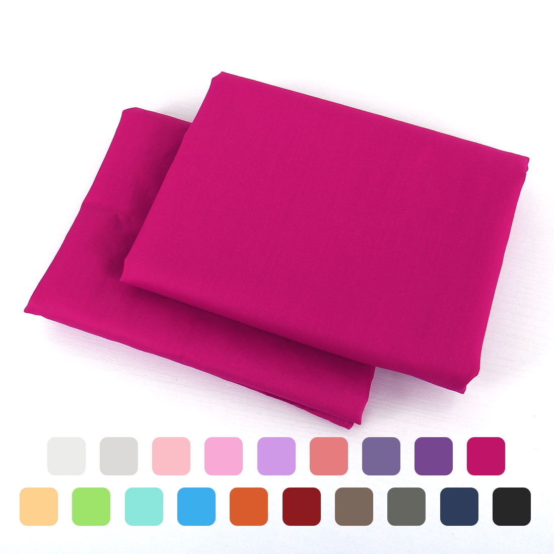 Unique Bargains Pillowcases 2-Piece Egyptian Cotton Pillow Cover Fuchsia King