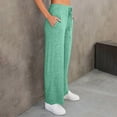 thumbnail image 4 of Tqyyweavej Plus Size Pants for Women Drawstring Wide Leg Stretchy Workout Trousers Straight Leg Casual Solid Color Pants with Pockets, 4 of 7