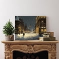 thumbnail image 3 of Vintage Victorian City Winter Scene Art Poster TV Classic Snow Scene Oil Painting Style Wall Decor Art Decoration, 3 of 8