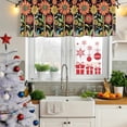 thumbnail image 5 of Vintage Sunflower Curtain Valances for Windows, Kitchen Valance Window Treatments Panel 2 Pack, Black Boho Retro Summer Botanical Rod Pocket Short Curtains for Bathroom Bedroom 60 x 18 Inch, 5 of 8