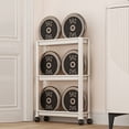 thumbnail image 3 of ShadeMart 58.3" H x 18.3" W x 5.12" D 6-Tier Narrow Plastic Storage Shelf With Scroll Wheel, 3 of 6