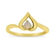 thumbnail image 1 of 14k Yellow Gold Round Opal Heart Ring, 1 of 6