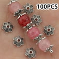 thumbnail image 4 of Ancient Silvery Daisy Alloy Bead Cap Spacer Beads, 100/200/300 Pcs, 4 of 11