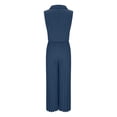 thumbnail image 6 of Womens Summer 2 Piece Outfits Dressy Sleeveless Blazer Vest Matching Pleated Wide Leg Pants Business Suit Sets, 6 of 8