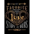 thumbnail image 3 of Sundance Studios 19x24 Black Modern Framed Museum Art Print Titled - Black and Gold Love Story Border, 3 of 5