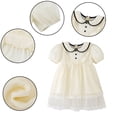 thumbnail image 2 of Qudderr Robes de Princesse pour Filles Manches Courtes Robe d'Été en Coton pour Enfants Taille 1-8T, 2 of 9