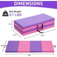 thumbnail image 5 of Kids' Foldable Tumbling Mats, Gymnastics Mats for Home Workouts, 2x6ft Sizes with Carry Handles, 5 of 5