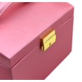 thumbnail image 6 of Gogcaro Jewelry Box Organizer for Women Girls, Three Layer Jewelry Storage Box with Mirror PU Leather Jewelry Display Case for for Bracelets, Earrings, Rings, Necklaces, Red, 6 of 7