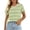 *Green, variant on ClodeEU Women's Crew Neck Short Sleeve Striped T-Shirt,Slim Casual Summer Tee Top Green,Women's Plus L
