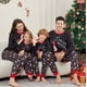 thumbnail image 3 of Pijamas familiares a juego de Navidad 2025, estampado de letras de Papá Noel, muñeco de nieve, adultos, niños y bebés, conjuntos familiares a juego, pijamas familiares navideños, 3 of 4
