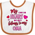 thumbnail image 3 of Inktastic My Heart Belongs to My Oma Boys or Girls Baby Bib, 3 of 4