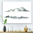 thumbnail image 2 of Designart ' Minimalistic Dark Blue Mountains Landscape ' Modern Canvas Wall Art Print, 2 of 4