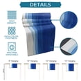 thumbnail image 7 of Table Runner Dresser Scarves 72 Inch Long, Watercolor Blue and White Gradient Linen Dining Table Runners Modern Ocean Art Tabletop Scarf for Wedding Holiday Party Kitchen, 7 of 7