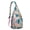 Pink-3, variant on Boho Tropical Floral Sling Backpack – Hawaiian Print Hiking Daypack with Jungle Leaves, Hibiscus & Palm Leaf Design, Lightweight & Waterproof for Summer Beach & Resort Travel