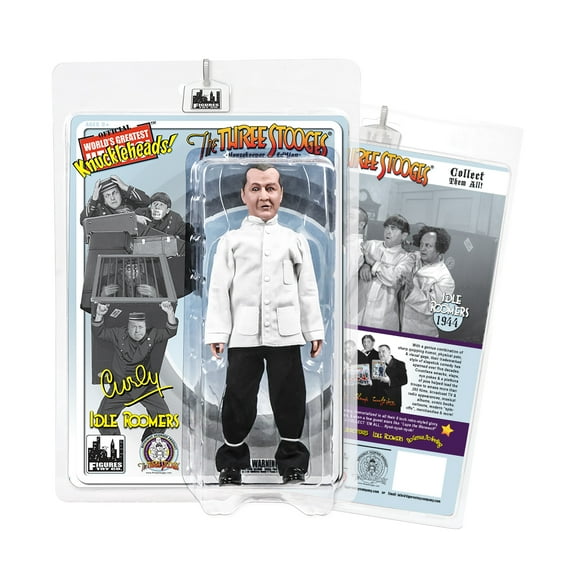 The Three Stooges 8 Inch Action Figures Series: Idle Roomers [House Keeper Edition] Curly