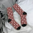 thumbnail image 5 of Daiia Autumn Scarecrow Harvest Joy Print Crew Socks – Soft Breathable Long Socks for Men & Women, Moisture-Wicking & Comfortable Daily Wear Socks, One-Size Fits Most (US 5-11), 5 of 6