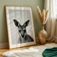 thumbnail image 5 of baby kangaro - Photography Black and White Animal Wildlife Portrait Nature Minimalist Oak Framed Wall Art Print 12 x 18 inches, 5 of 59