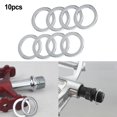 thumbnail image 4 of 10Pcs Pedal Washers, Stainless Steel Replacement Silver for Moutain Bike Road Bicycle, 4 of 8