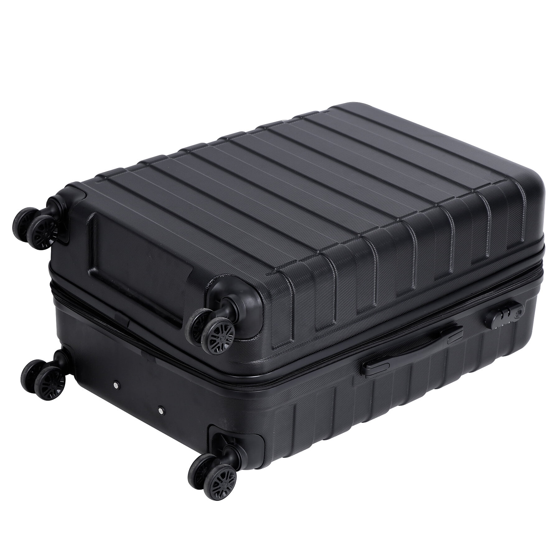 ZENY 3pcs Travel Luggage Suitcase with Set Spinner Wheels 22.5 / 26.3 / 30" H, Black