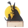 thumbnail image 1 of A Decoraciones de mesa de feliz Halloween, adorno de centro de mesa de madera, luz nocturna hueca, decoración de mesa de madera operada por batería Gi, 1 of 5