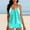 Sky Blue, variant on 2025 Womens Bikinis Juniors Fashionable Solid Color Hollow Suspender Split Swimsuit Suspender Conservative Swimsuit