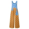 thumbnail image 5 of Toddler Kids Girls Boys Ice Cream Rompers Fashion Casual Loose Fit Long Sleeve Romper With Pockets And Ice Print Jumpsuit Cute Outfits 5-6 Years, 5 of 5