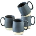 thumbnail image 1 of Juego de tazas de café Hasense Ceramic de 450 ml con asas, color azul oscuro, 1 of 3