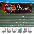 thumbnail image 3 of Dinner Large Banners and Signs for Outdoor by DreamController-Polyester Banner with 4 Holes for Easy Hang Indoor & Outdoor| 4x1 Feet HD Banner to Promote Food & Beverages | Made in USA, 3 of 6