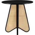 thumbnail image 3 of Meridian Furniture Butterfly 36" Black Solid Wood And Cane Counter Height Table, 3 of 9