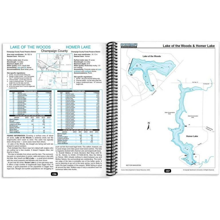 Northern Indiana Fishing Map Guide Book by Sportsman's Connection 