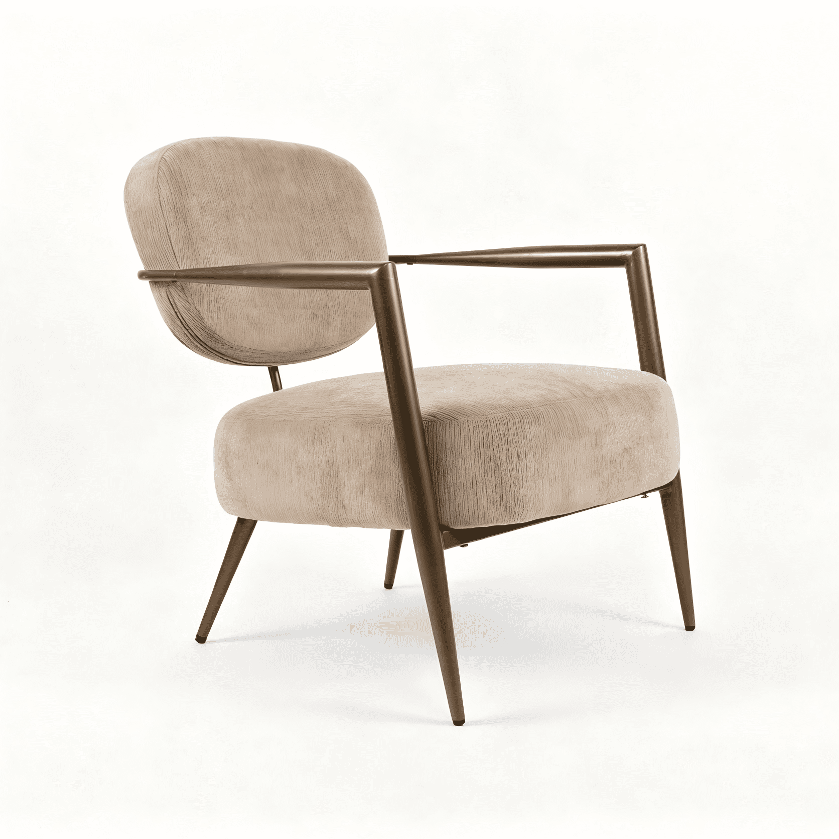 Mid-Century Modern Accent Armchair 26x22x29.5 Inch Leather-Like Upholstery 350 lbs Capacity for Living Room Reading