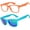 Orange Clear, Turquoise Mirror, variant on OWL 2 Pair Sunglasses for Kids, UV Protected Childs Polarized Sunglasses and Clear Lens Toddler Glasses