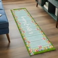 thumbnail image 5 of Happy Easter Kitchen Runner Rug 2x6 Washable Runners for Hallway Non Slip Cute Rabbit Ears Eggs Grass Wooden Grain Large Area Rug Indoor Floor Carpet for Bathroom Laundry Entryway Bedroom Living Room, 5 of 7