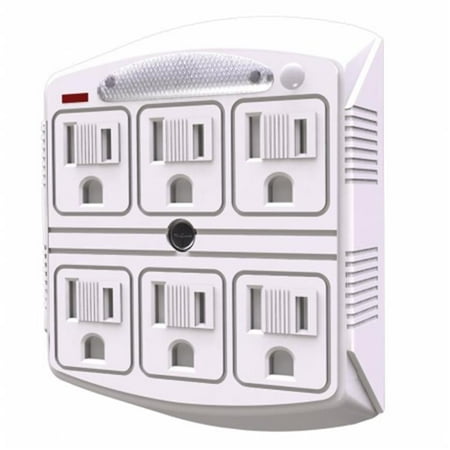 

6 Outlet Surge Protected Wall Adapter with Night Light