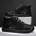 thumbnail image 4 of [Breathable Anti-Slip Sneakers] for Outdoor Use, Ideal for Spring, Summer, and Autumn, Breathable Anti-Slip Men's Casual Stitching Sneakers - Lace-Up Walking Shoes, 4 of 9