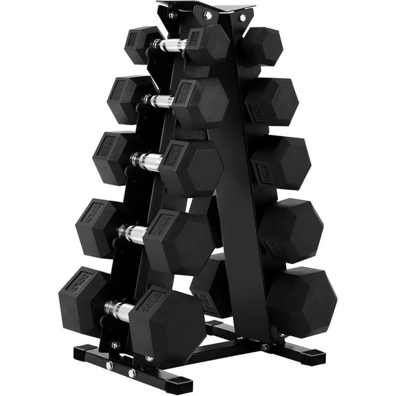 Sunvasagoo Heavy Duty Dumbbell Rack Stand, A-Frame Weight Storage, Black Powder-Coated Steel