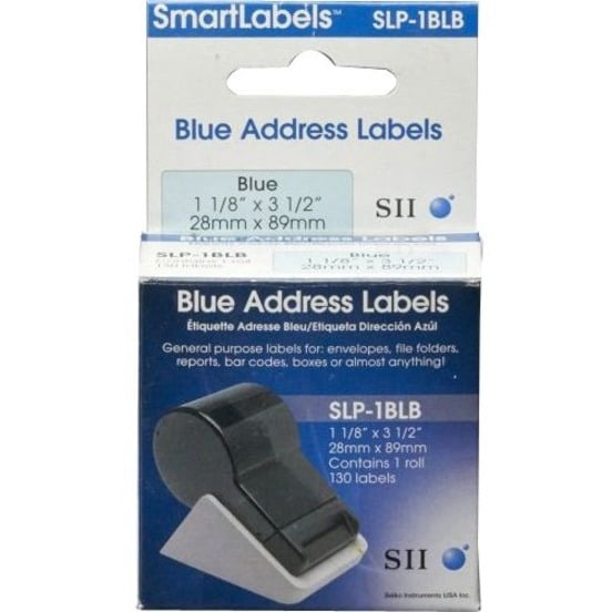 Seiko thermal label blue 130ct address 1" x 3.5"