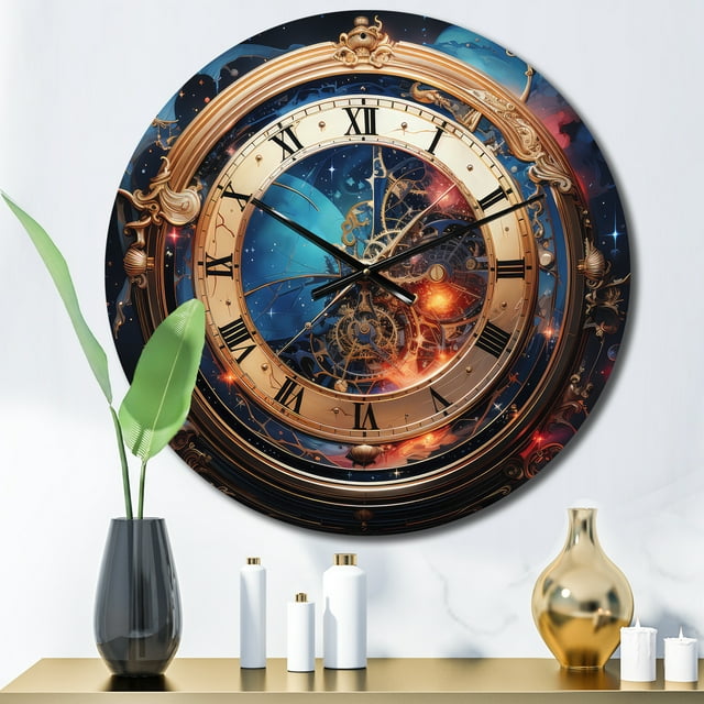 Designart "Metaphysical Horology in a Watch" Fashion Oversized Wall Clock